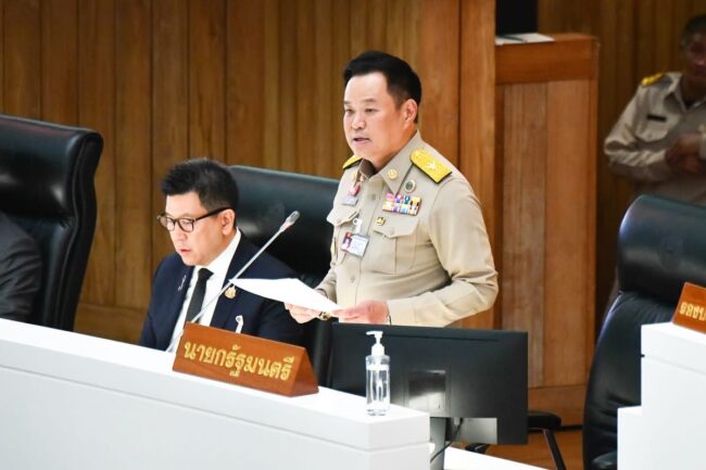 นายกฯ อนุทิน แถลงวุฒิสภา เหตุวิกฤตพลังงานจากความขัดแย้งตะวันออกกลางกระทบราคาน้ำมัน-ค่าครองชีพ แหล่งเงินปกติไม่เพียงพอ จำเป็นต้องกู้ 4 แสนล้าน